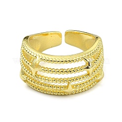 Открытые манжеты из латуни со звездами&nbsp;RJEW-B051-20G