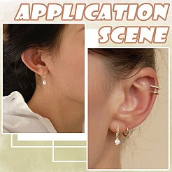 24 шт. 3 стиля латунных текстурированных серег-колец&nbsp;EJEW-SC0010-89G