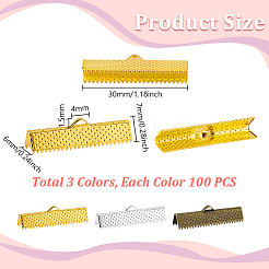 300 шт. 3-х цветные железные концы ленты&nbsp;FIND-GA0008-14