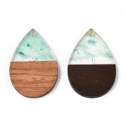 Подвески из прозрачной смолы и ореха&nbsp;RESI-ZX017-23