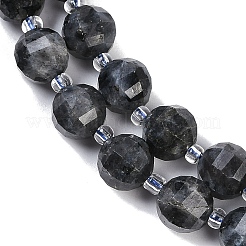 Натуральные нити бус из ларвикита G-G182-B38-03