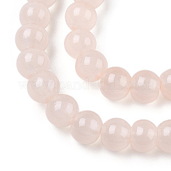 Perles rondes en verre imitation jade&nbsp;DGLA-Q021-4mm-42