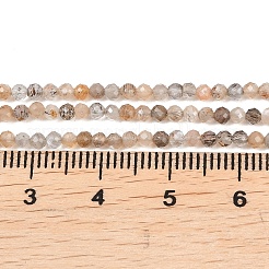 Натуральный черный лунный камень бисер пряди&nbsp;G-B175-D03-2mm