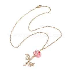 5 шт. 5 цвета 304 нержавеющая сталь тросовые цепочки ожерелья NJEW-JN04769