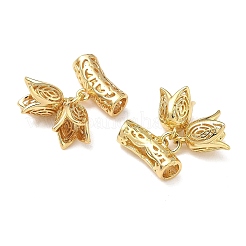 Латунные микропаве прозрачные подвески с фианитом&nbsp;KK-H526-10G