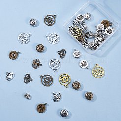 Pendentifs en alliage en filigrane de style tibétain&nbsp;TIBEP-SC0001-18