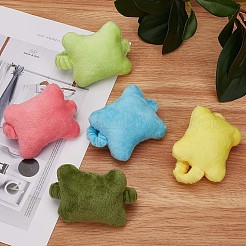 5 шт. 5-цветная мягкая бархатная подставка для запястья мыши в форме косточки&nbsp;AJEW-GF0007-06