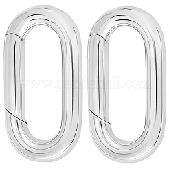 2 шт. 925 кольца-пружинки из стерлингового серебра&nbsp;STER-SC0001-63