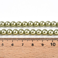 Fili di perle di vetro perlato con vernice da forno&nbsp;HY-N002-6mm-A07