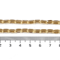 Стеклянные бусины с гальваническим покрытием  GLAA-Q101-02A-PL03