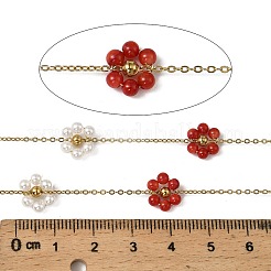 Цепи из нержавеющей стали 304 ручной работы с бусинами CHS-L031-11G-01