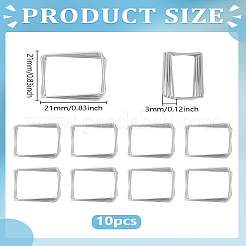 10 шт. Открытые соединительные кольца из нержавеющей стали 304&nbsp;STAS-LP0004-99