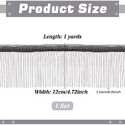 Кружевная лента из полиэстера с кисточками&nbsp;OCOR-WH0082-491