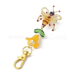 Пчелы стеклянные бусины ручной работы подвески украшения&nbsp;HJEW-MZ00069