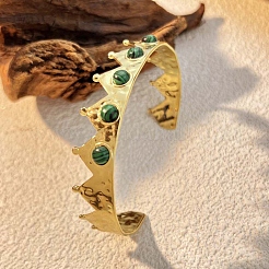 Браслеты-манжеты из нержавеющей стали 304 для женщин&nbsp;BJEW-P353-01G