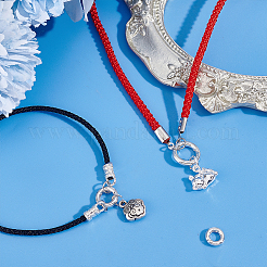 3 шт. 3 стиля 925 кольца с пружинным затвором из стерлингового серебра FIND-PH0023-41