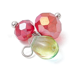 7шт 7 цвета подвески из гальванического стекла&nbsp;PALLOY-TA00299