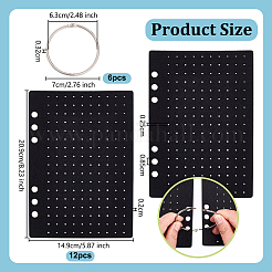 12 Stück Polyester-Emaille-Pin-Aufbewahrungs-Organizer-Bindeblatt&nbsp;AJEW-OC0015-23