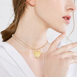 6шт латунные подвески-медальоны&nbsp;KK-BBC0015-54