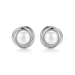 925 круглые серьги-гвоздики из стерлингового серебра TW2614