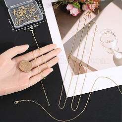 6 шт. латунные цепочки-цепочки «бостон» для женщин&nbsp;NJEW-BBC0001-05