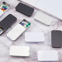 9 шт. 3-цветные жестяные коробки для хранения безделушек с раздвижной крышкой CON-CP0001-016D