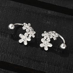 S999 серьги-гвоздики из стерлингового серебра для женщин EJEW-K303-04S