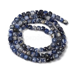 Природный содалит бисер нитей G-RM2025-D48-4x4mm