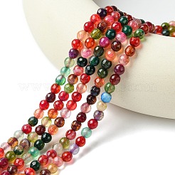 Естественно агат круглых бусин прядь G-L084-6mm-08