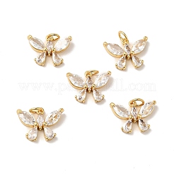 Покрытие стойки латунь микропаве прозрачные подвески из кубического циркония&nbsp;KK-H431-15G