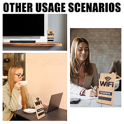 Holzschild für Gäste mit WLAN&nbsp;DJEW-WH0016-72