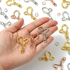 Застежки-омары из сплава в форме сердца KEYC-YW0001-20G