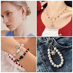 36 stücke 6 stile legierung strass anhänger&nbsp;FIND-TA0010-05