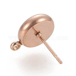 Placcatura ionica (ip) 304 acciaio inossidabile orecchini a perno&nbsp;STAS-K202-04C-RG