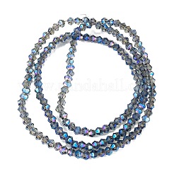 Transparentes perles de verre de galvanoplastie brins&nbsp;EGLA-A039-T2mm-UA07