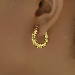 Серьги-кольца из витой нержавеющей стали 201 для женщин XH1248