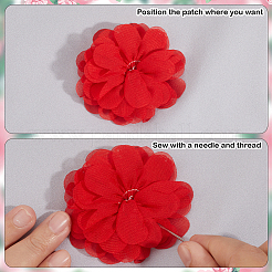 12 fiore di chiffon 3d&nbsp;DIY-GF0012-47A