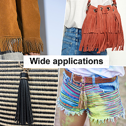 2 м отделка бахромой из искусственной кожи и замши&nbsp;DIY-CL0002-36A