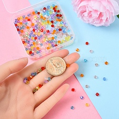 300шт 10 цвета прозрачные стеклянные бусины&nbsp;EGLA-YW0001-79