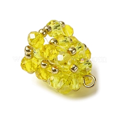 Граненые гальванические стеклянные подвески&nbsp;PALLOY-MZ00808-03