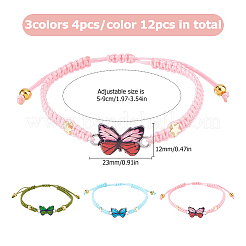 12 Stück 3 Stil Nylonschnur Armbänder machen&nbsp;BJEW-HS00014