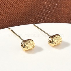 Серьги-гвоздики из латуни Nuggets&nbsp;EJEW-F403-01G