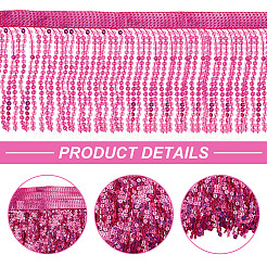 10 ярд полиэфирной кружевной ленты с кисточками&nbsp;DIY-WH0430-569B