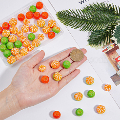 50шт 5 стиля мини имитация смолы оранжевый RESI-DC0001-27