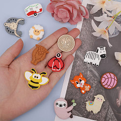 12 шт. 12 стильных экологически чистых силиконовых бусины для пищевых продуктов SIL-CA0001-95