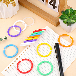 80 Stück 8 Farben Kunststoff-Loseblatt-Buchbinder-Klappringe&nbsp;FIND-SP0004-81