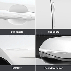 Дверная ручка автомобиля блестящая пластиковая защитная наклейка AJEW-WH0518-77
