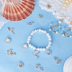 56шт 14 стильные подвески из сплава с кристаллами и стразами ALRI-SC0001-37