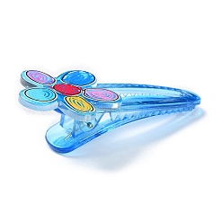 Цветочные акриловые заколки крокодил OHAR-H002-01F