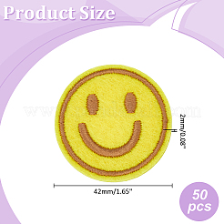 50 шт. аппликации с улыбающимся лицом&nbsp;PATC-ME0001-35
